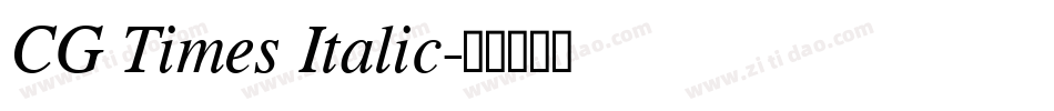 CG Times Italic字体转换